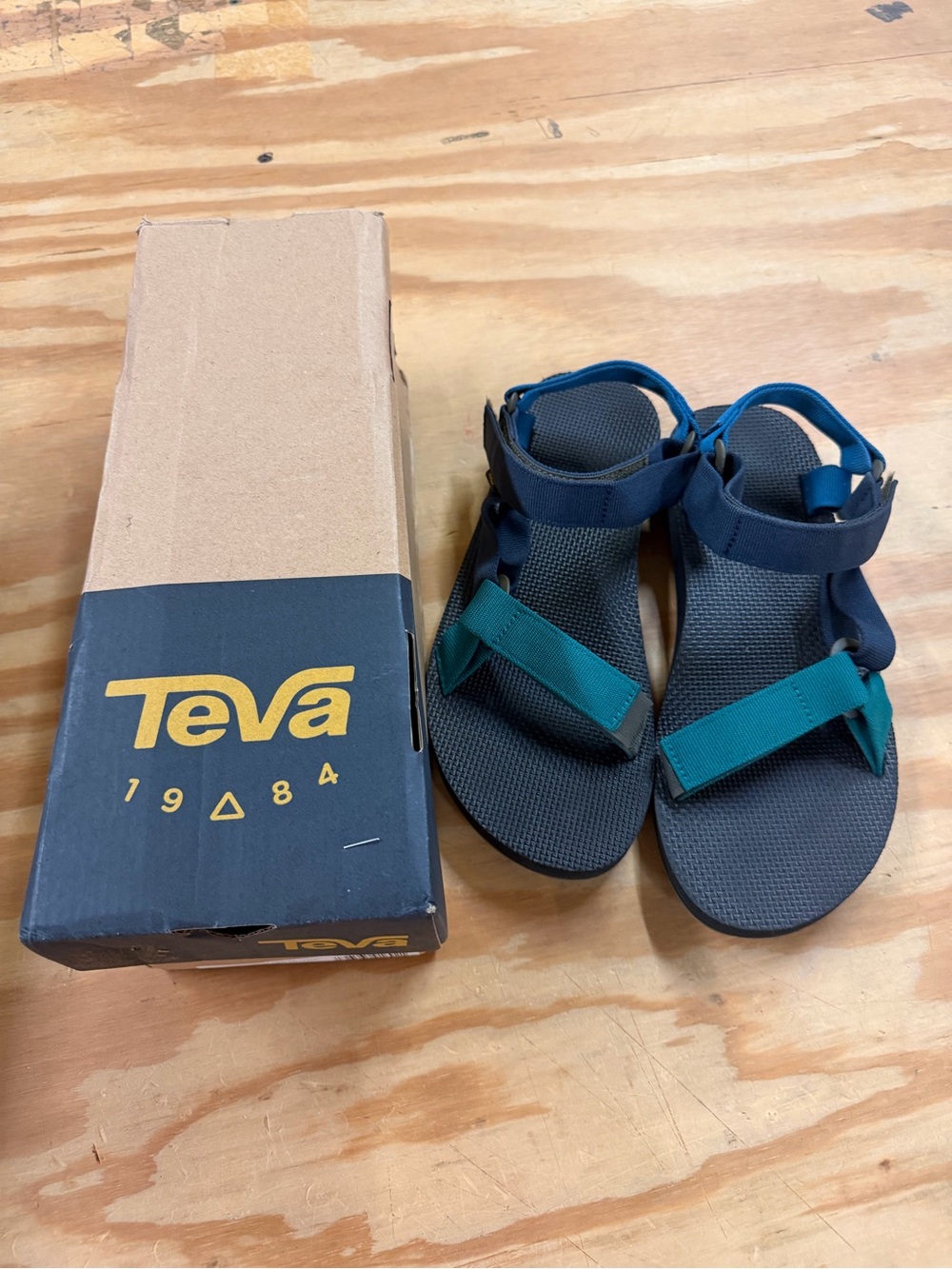 Teva -Navy and Teal Strapped Sandals